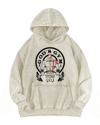 GOD'S GYM SCRUBBED HOODIE - Gymfit