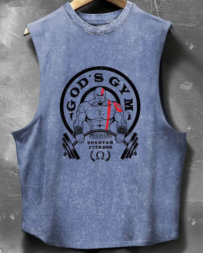 GOD'S GYM WASHED SLEEVELESS TANK - Gymfit