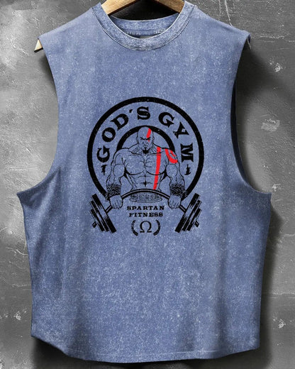 GOD'S GYM WASHED SLEEVELESS TANK - Gymfit