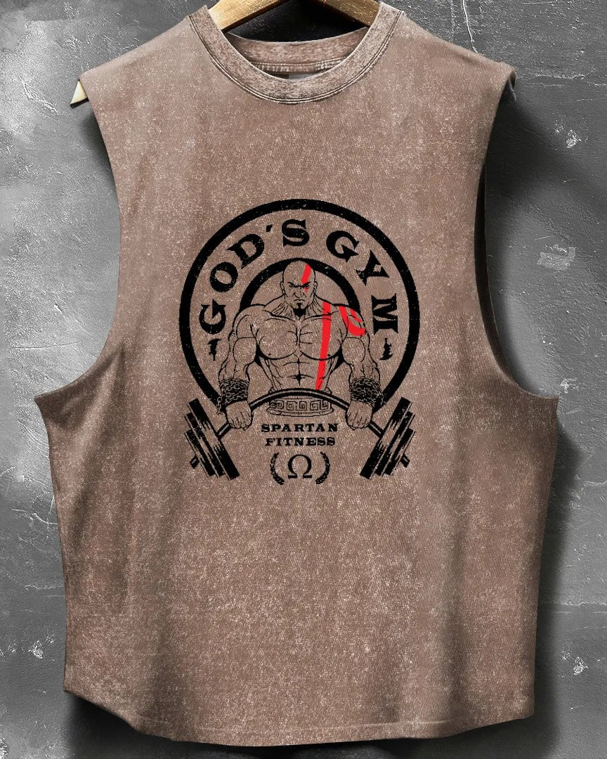 GOD'S GYM WASHED SLEEVELESS TANK - Gymfit