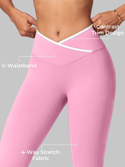 Gymfit Alberta Contrast Flared Leggings - Gymfit
