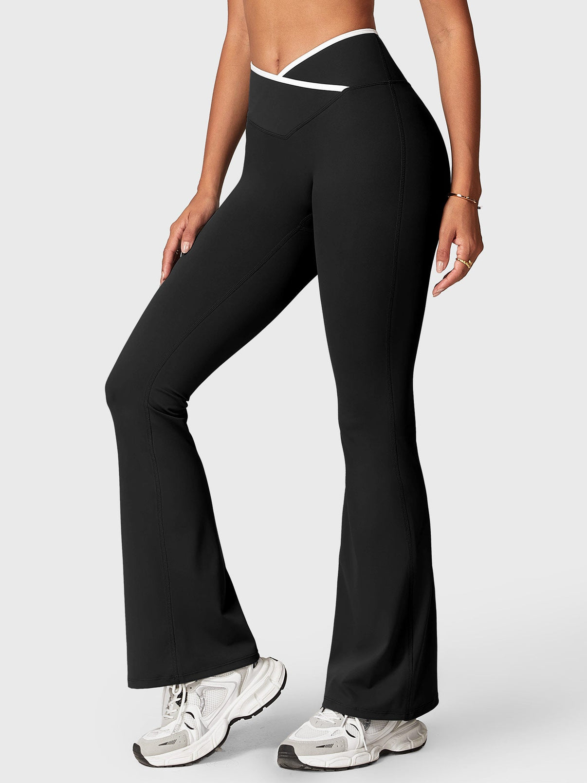 Gymfit Alberta Contrast Flared Leggings - Gymfit