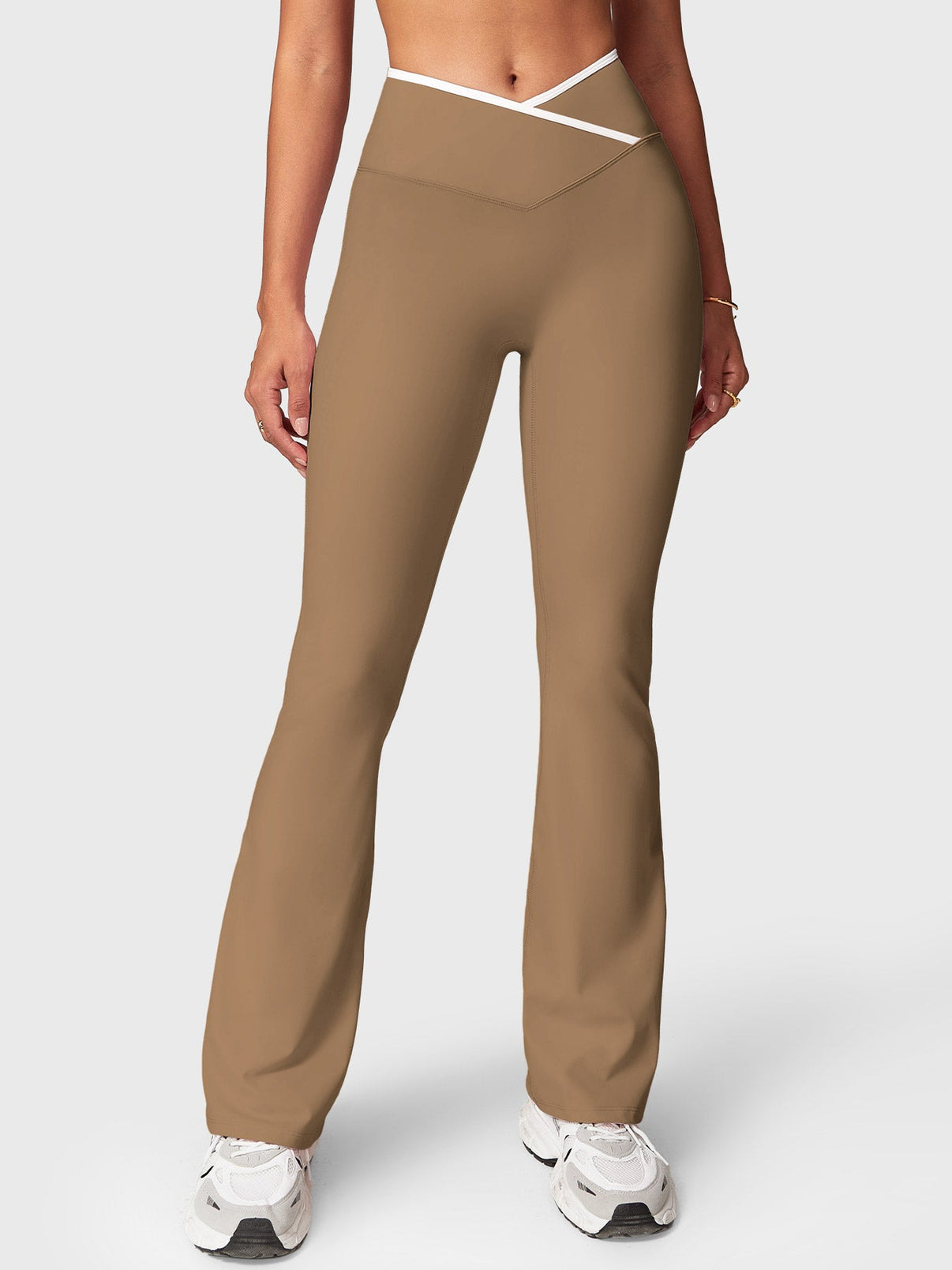 Gymfit Alberta Contrast Flared Leggings - Gymfit