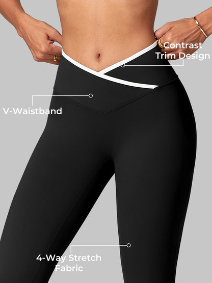 Gymfit Alberta Contrast Flare Leggings - Gymfit