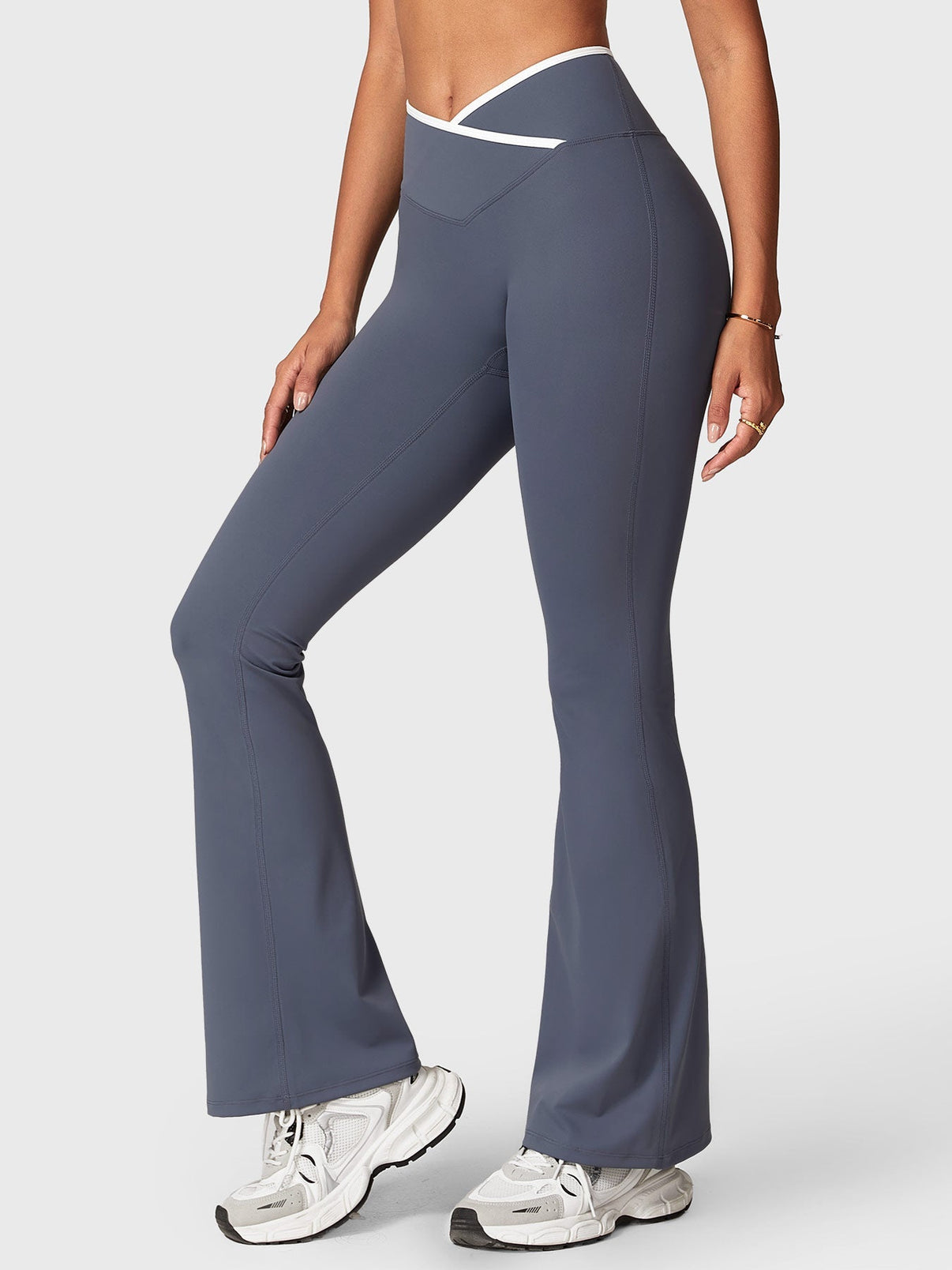 Gymfit Alberta Contrast Flared Leggings - Gymfit