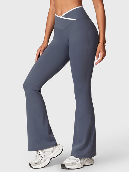 Gymfit Alberta Contrast Flared Leggings - Gymfit