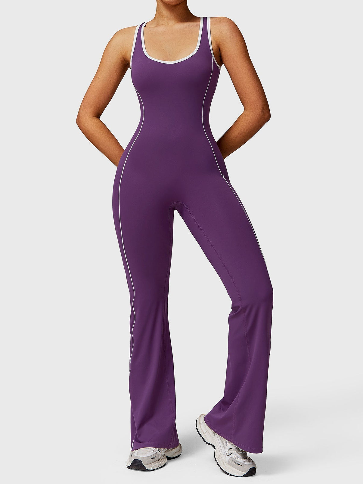Gymfit Antonia Contrast Flared Jumpsuit - Gymfit