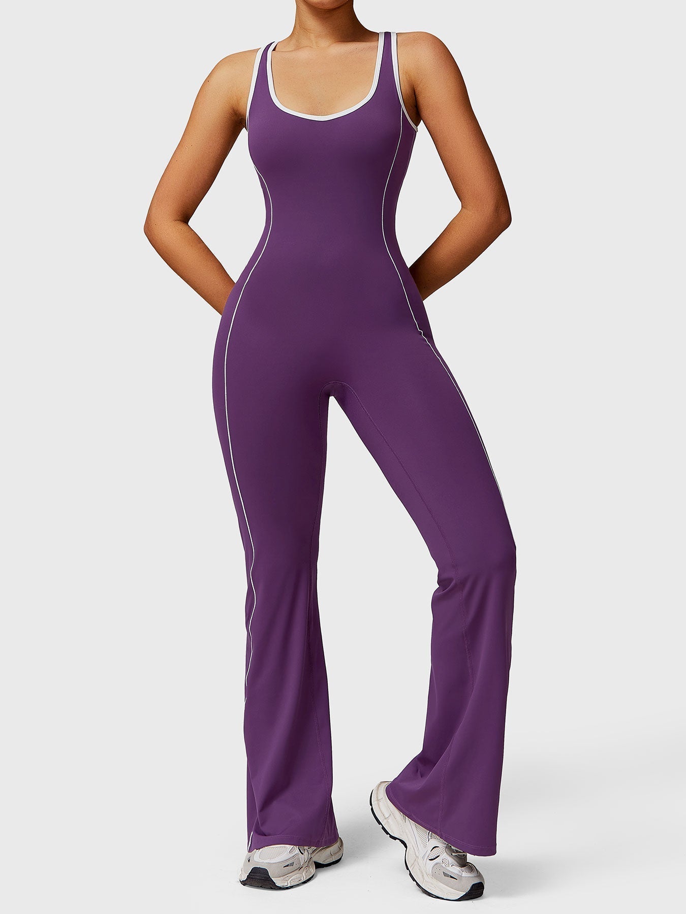 Gymfit Antonia Contrast Flared Jumpsuit - Gymfit
