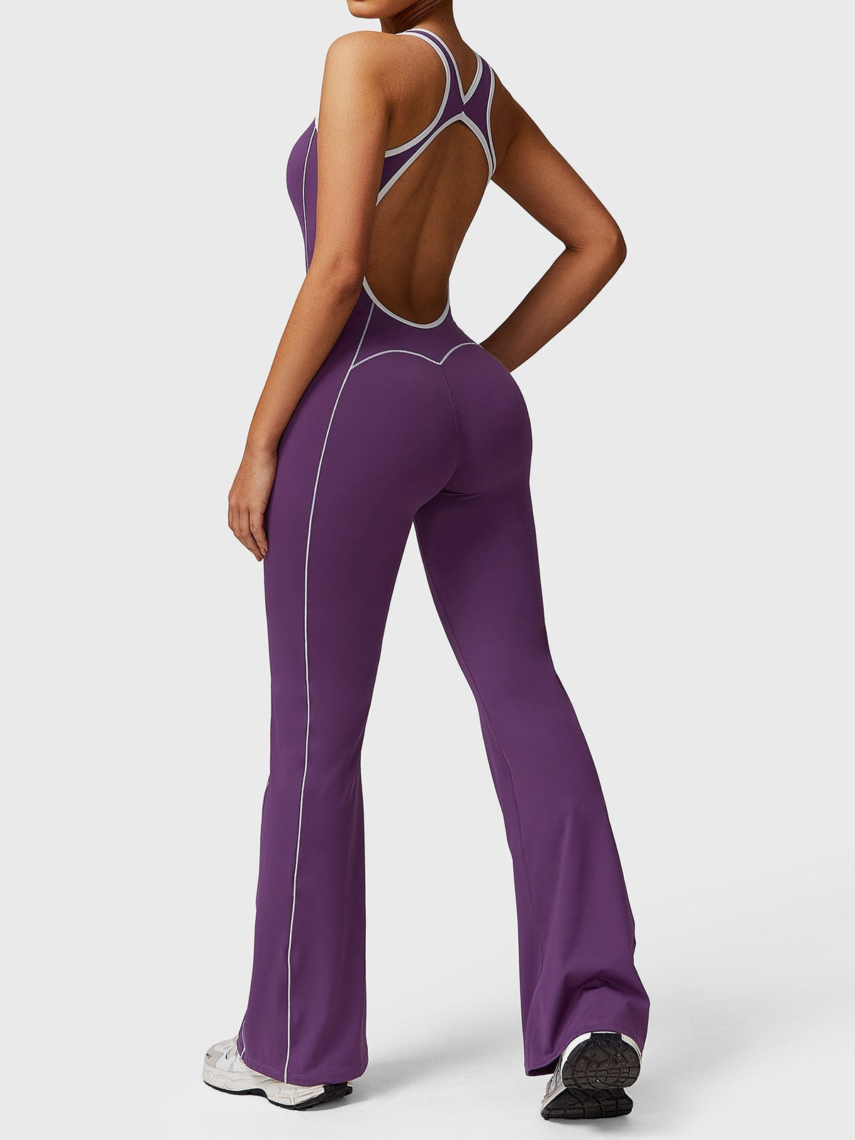 Gymfit Antonia Contrast Flared Jumpsuit - Gymfit