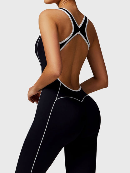 Gymfit Antonia Contrast Flared Jumpsuit - Gymfit