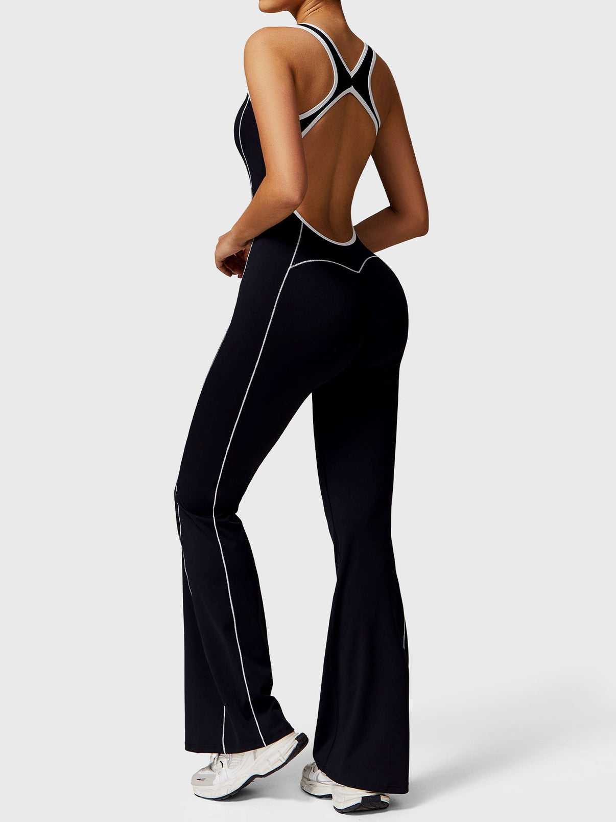 Gymfit Antonia Contrast Flared Jumpsuit - Gymfit