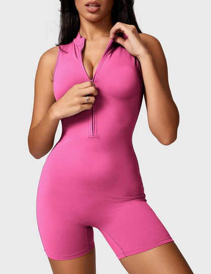 Gymfit Belle Sleeveless Zipper Bodysuit - Gymfit