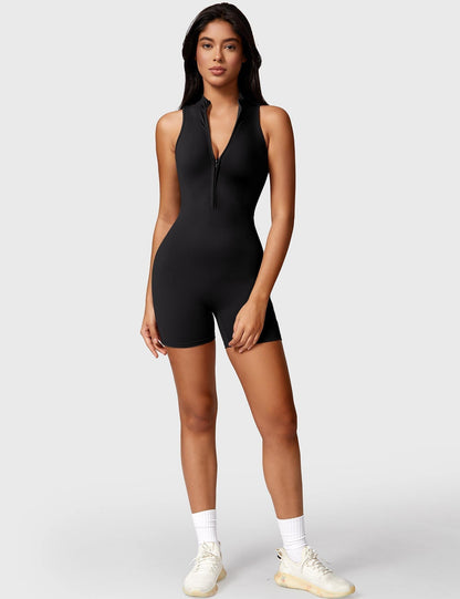 Gymfit Belle Sleeveless Zipper Overall - Gymfit