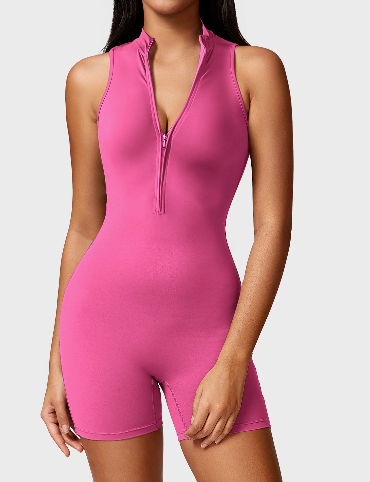 Gymfit Belle Sleeveless Zipper Overall - Gymfit