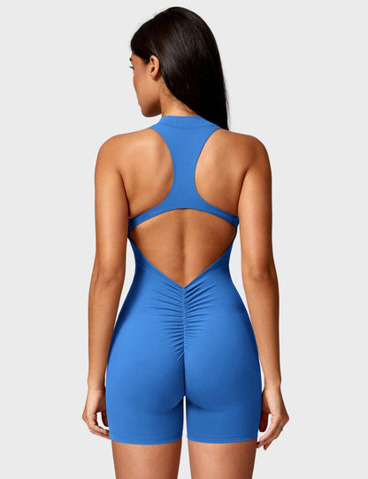 Gymfit Emma Backless Zip Jumpsuit - Gymfit