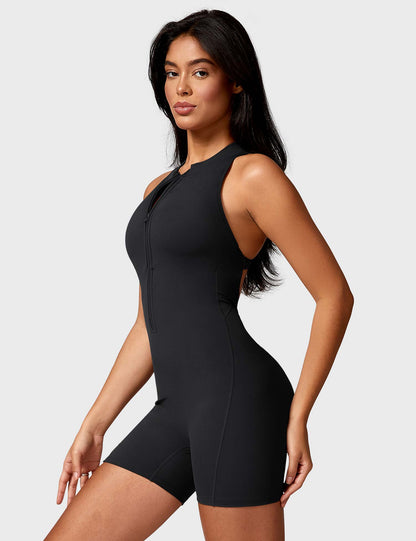 Gymfit Emma Backless Zip Jumpsuit - Gymfit