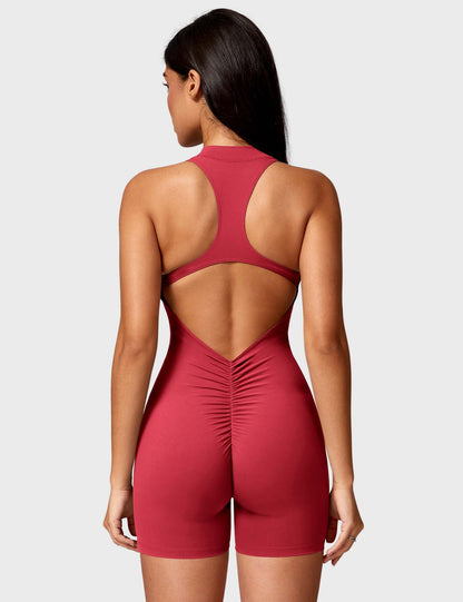 Gymfit Emma Backless Zip Jumpsuit - Gymfit
