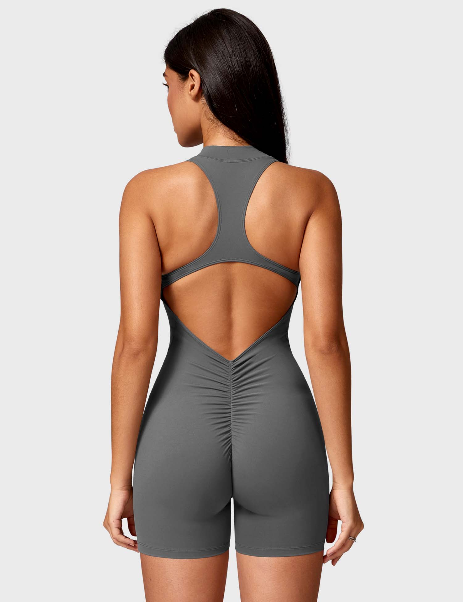 Gymfit Emma Backless Zip Jumpsuit - Gymfit