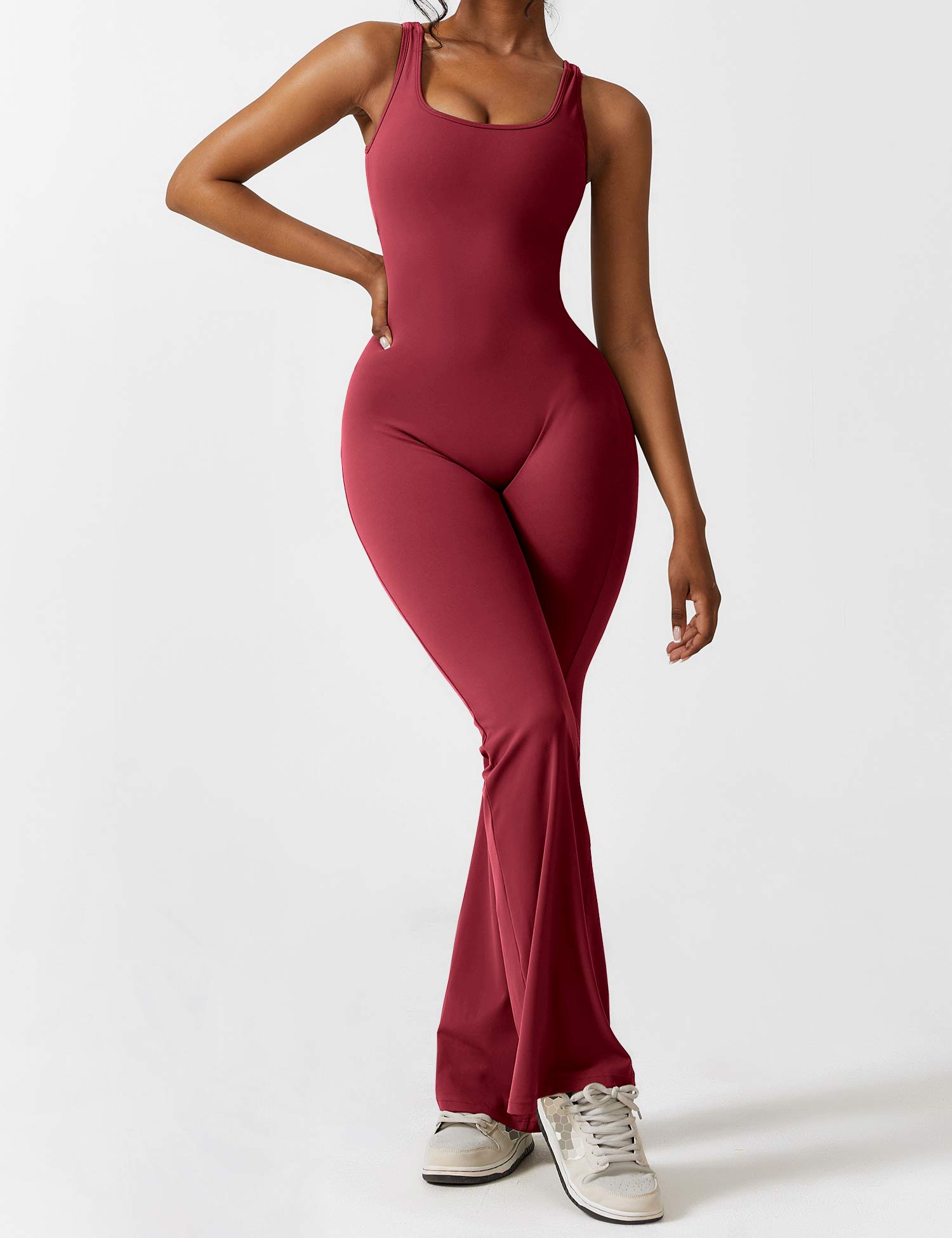 Gymfit Jumpsuit V - Back Flare Leg - Gymfit