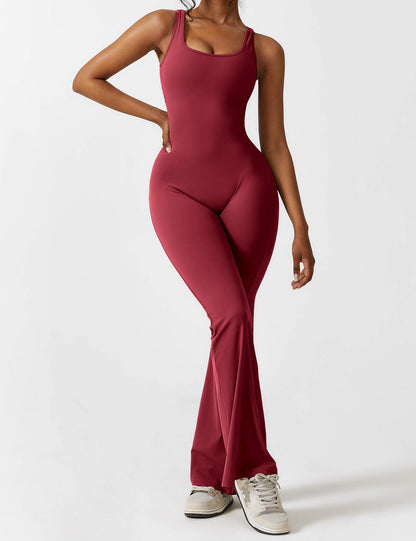 Gymfit Jumpsuit V - Back Flare Leg - Gymfit