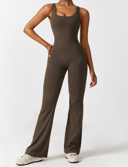 Gymfit Jumpsuit V - Back Flare Leg - Gymfit