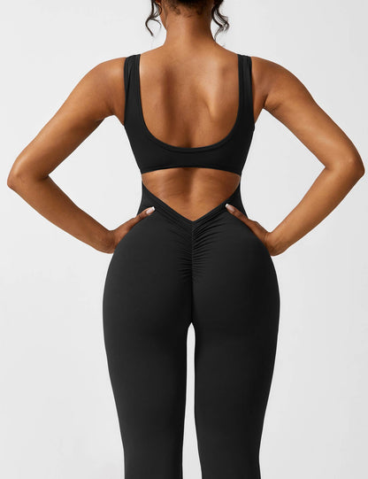 Gymfit Jumpsuit V - Back Flare Leg - Gymfit