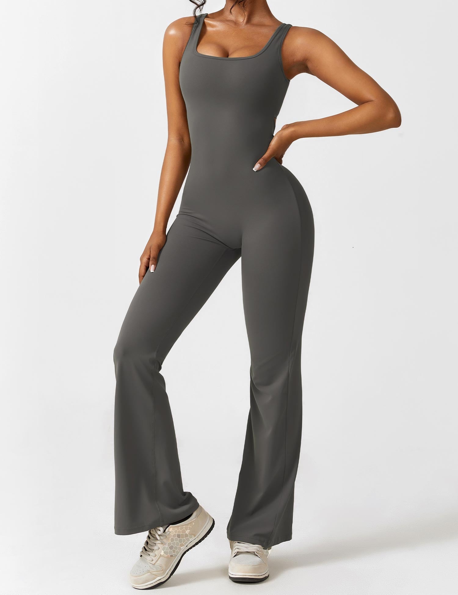 Gymfit Jumpsuit V - Back Flare Leg - Gymfit