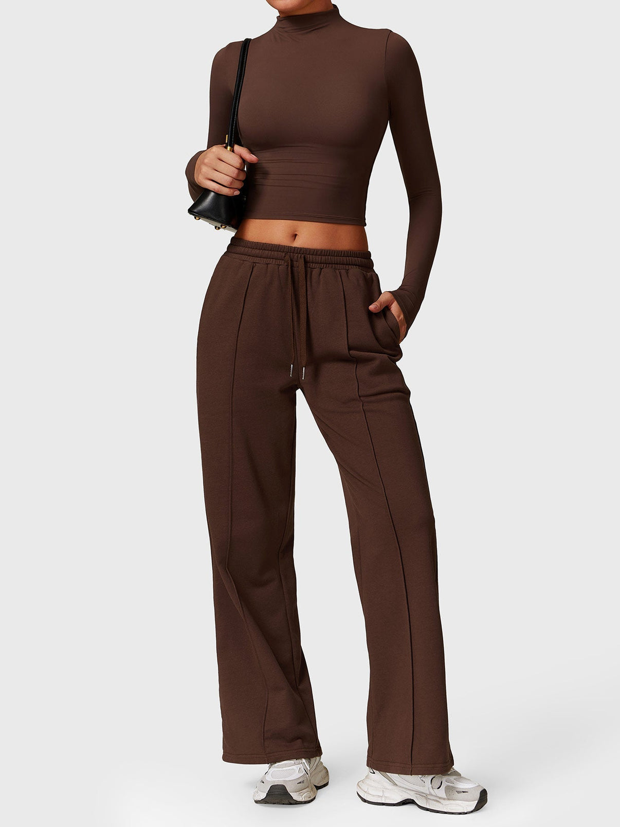 Gymfit Turtleneck Long Sleeve Crop Top - Gymfit