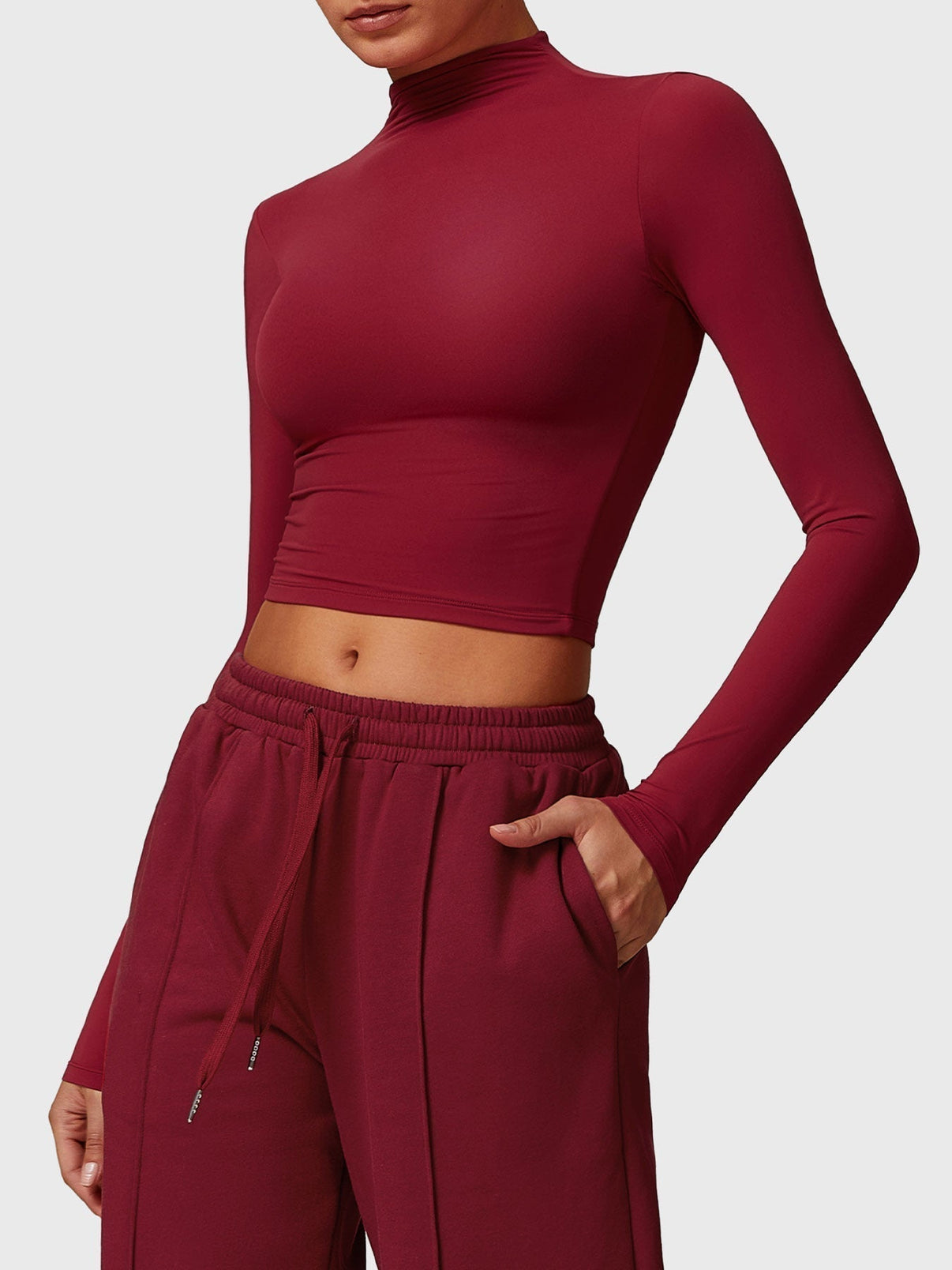 Gymfit turtleneck long-sleeve crop top - Gymfit