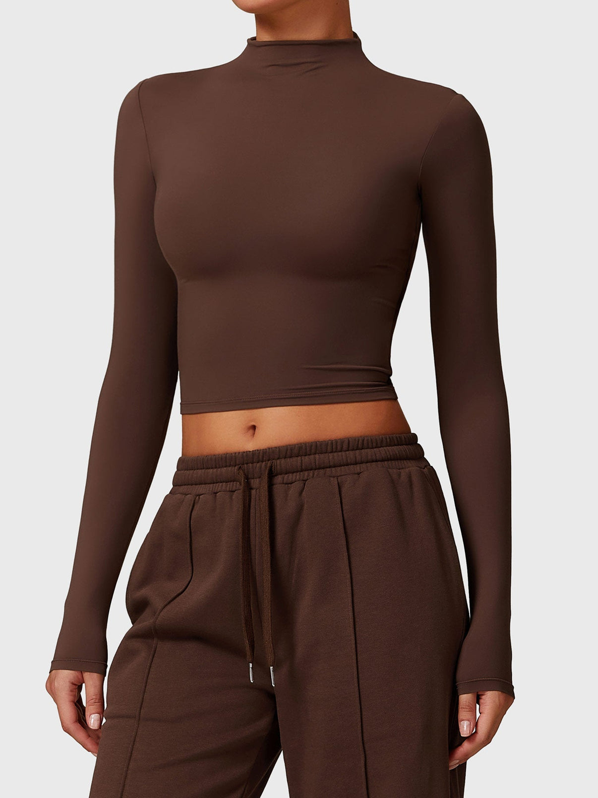 Gymfit Turtleneck Long Sleeve Crop Top - Gymfit
