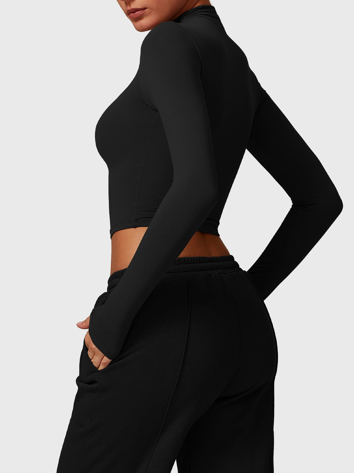 Gymfit Turtleneck Long Sleeve Crop Top - Gymfit