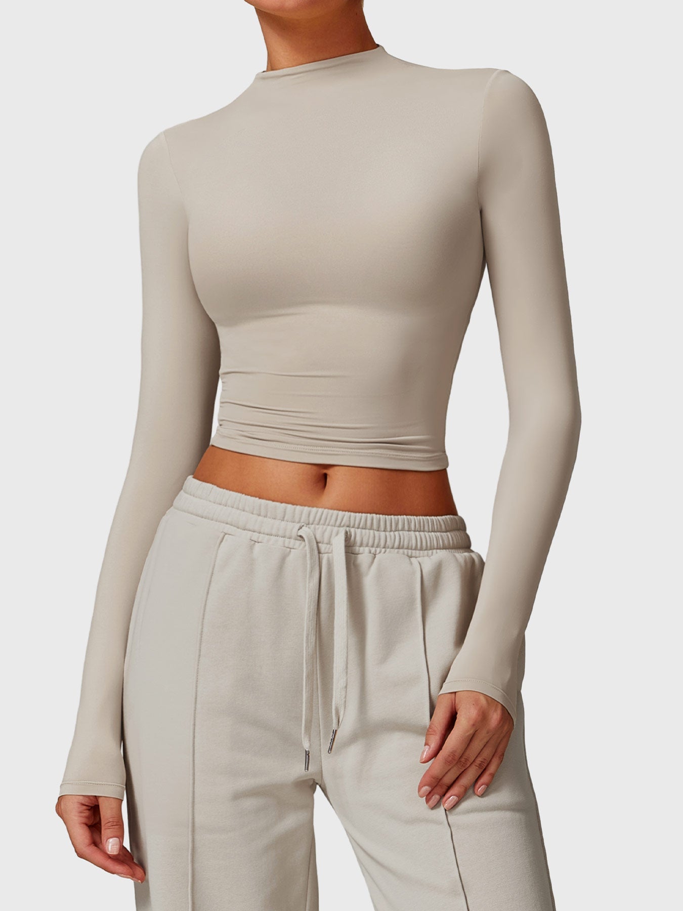 Gymfit Turtleneck Long Sleeve Crop Top - Gymfit