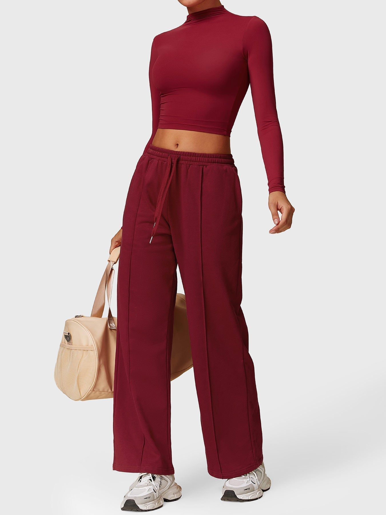 Gymfit Turtleneck Long Sleeve Crop Top - Gymfit