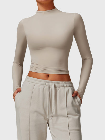 Gymfit Turtleneck Long Sleeve Crop Top - Gymfit