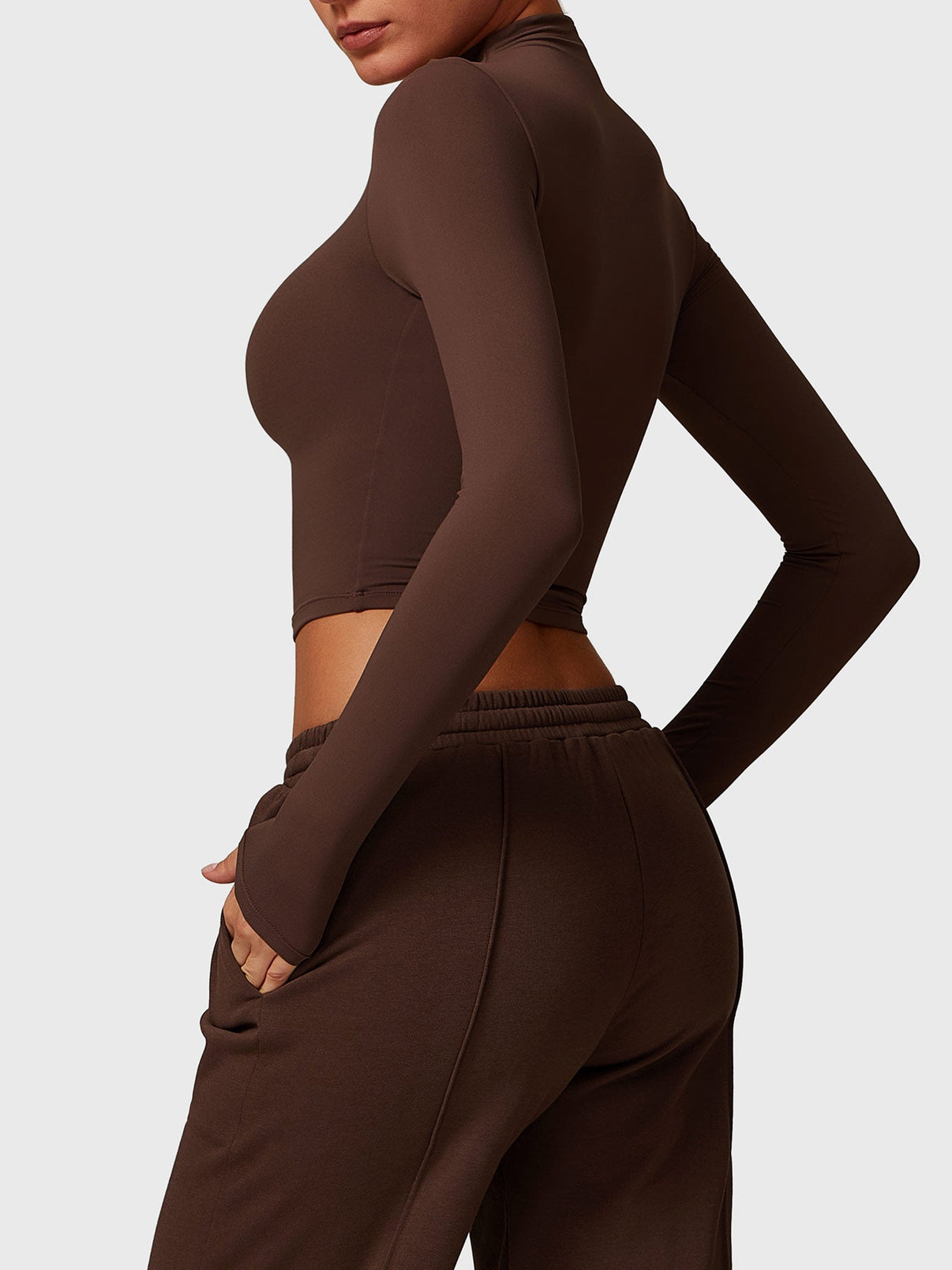 Gymfit Turtleneck Long Sleeve Crop Top - Gymfit