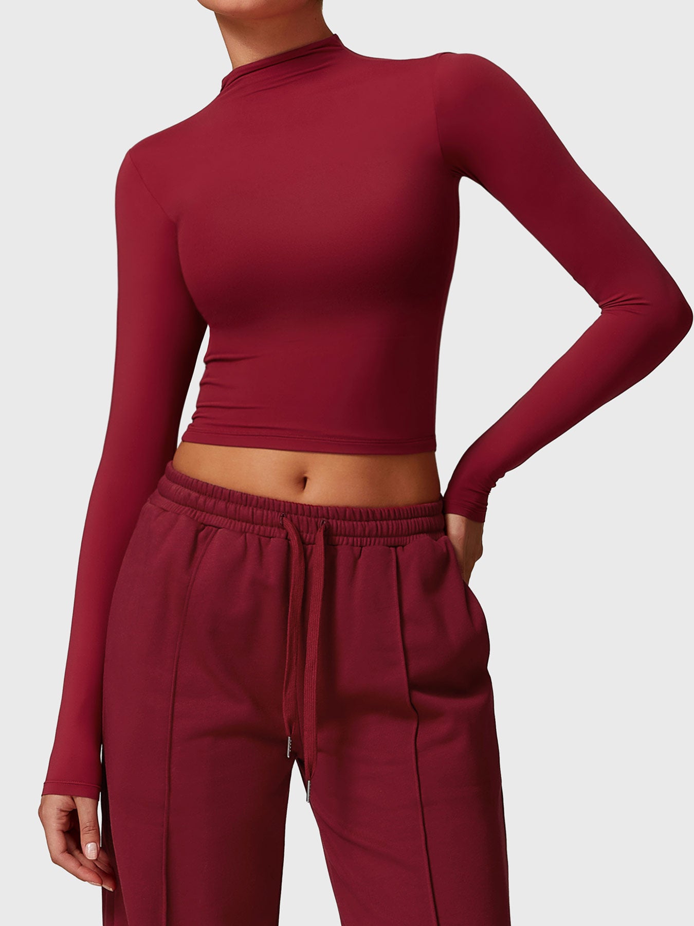 Gymfit Turtleneck Long Sleeve Crop Top - Gymfit
