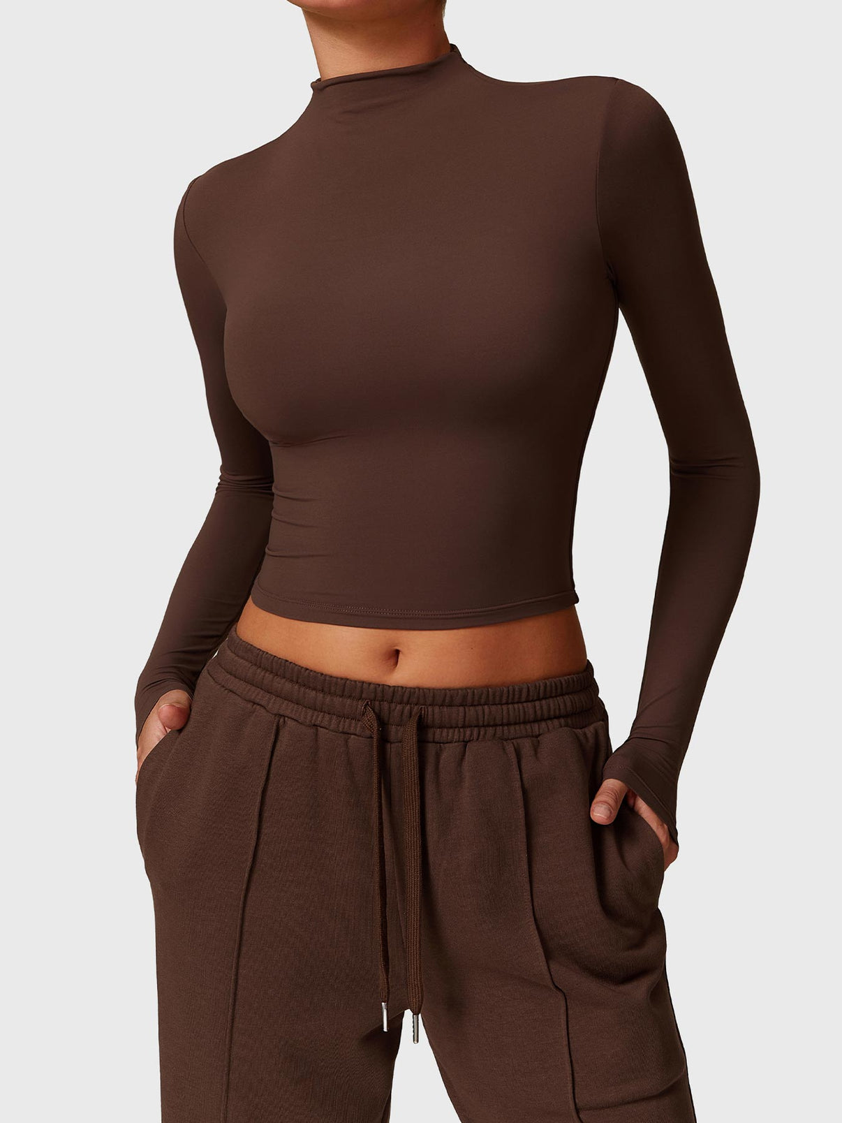 Gymfit Turtleneck Long Sleeve Crop Top - Gymfit