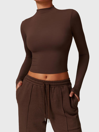 Gymfit Turtleneck Long Sleeve Crop Top - Gymfit