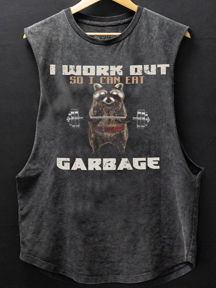 I'm training so I can eat junk - Scoop-Bottom-Cotton-Tank - Gymfit