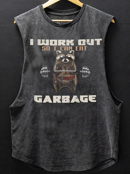 I'm training so I can eat junk - Scoop-Bottom-Cotton-Tank - Gymfit