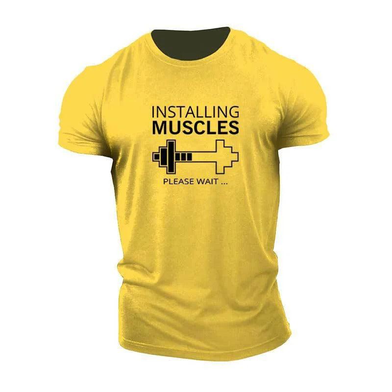 Installation of Muscle T-Shirts - Gymfit