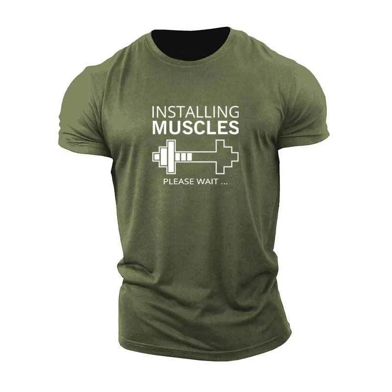 Installation of Muscle T-Shirts - Gymfit