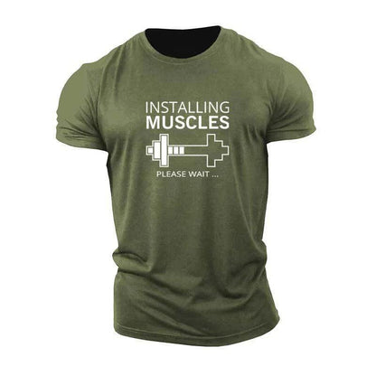 Installation of Muscle T-Shirts - Gymfit