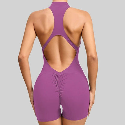 Short jumpsuit with zipper - Gymfit