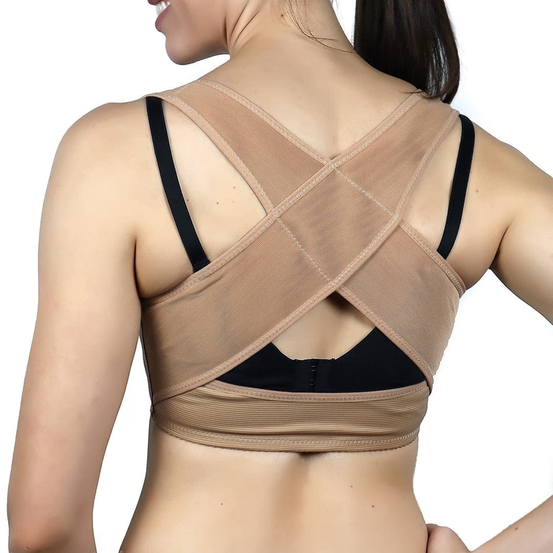 Body business corrective belt Khaki / 55 - 65cm Corrective posture belt