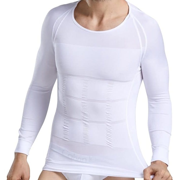 Body Business Shapewear White / M Shapewear Slimming Long Sleeve Shirt