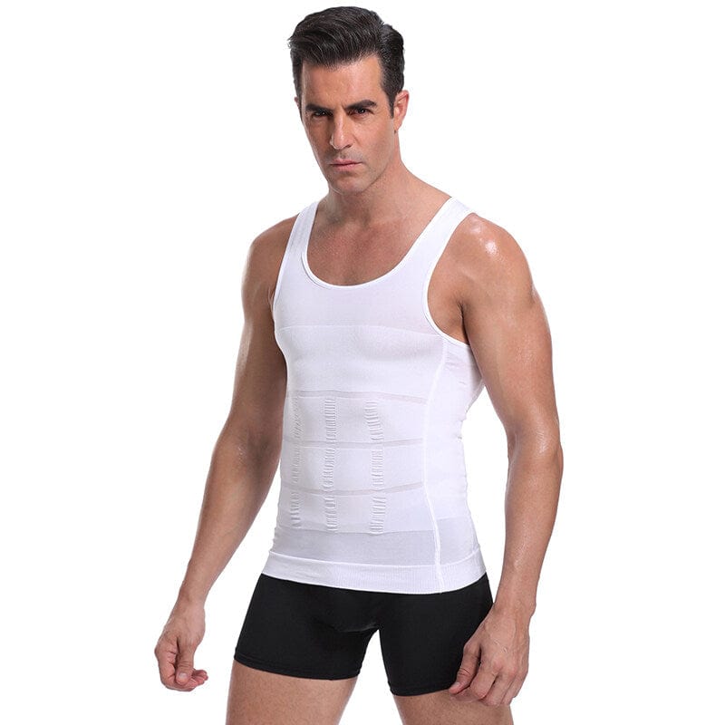 Body Shapewear White / S Slimming Bodysuit - Undershirt for Men