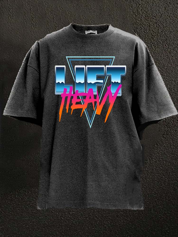 Lift Heavy washed gym t-shirt - Gymfit