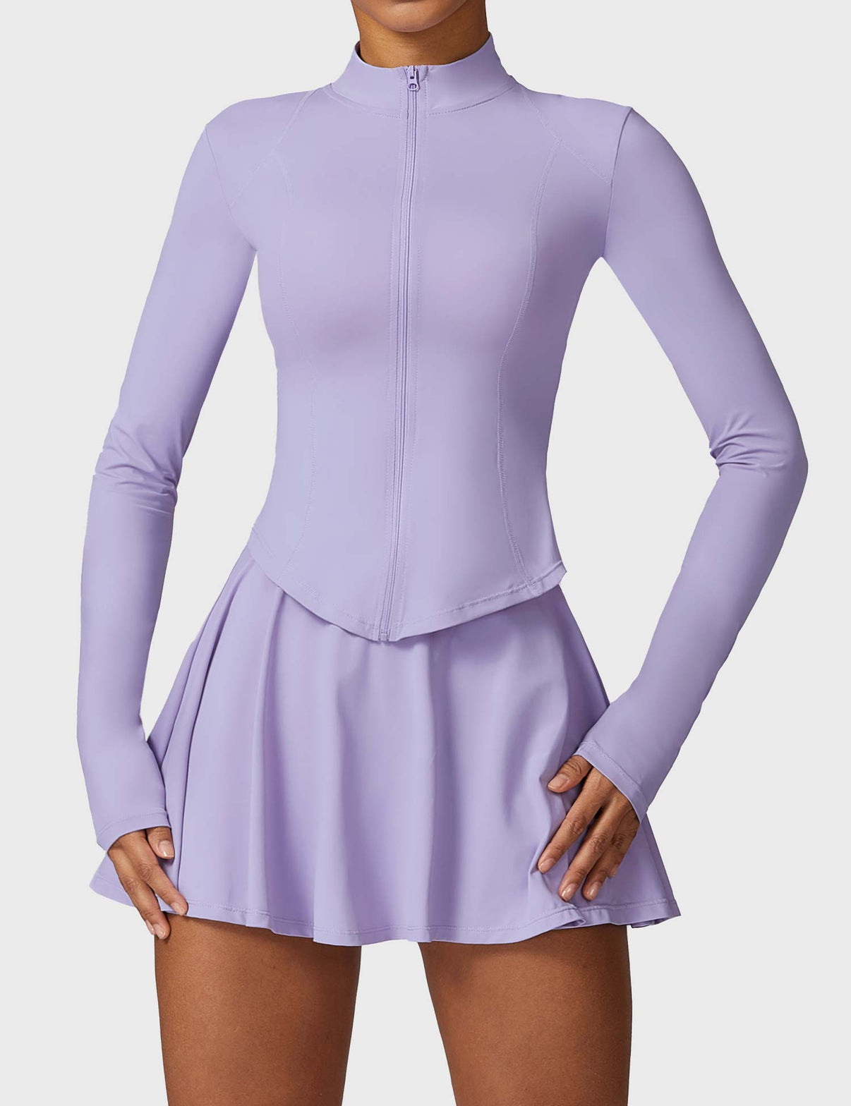 Long-sleeved tennis skirt sets - Gymfit