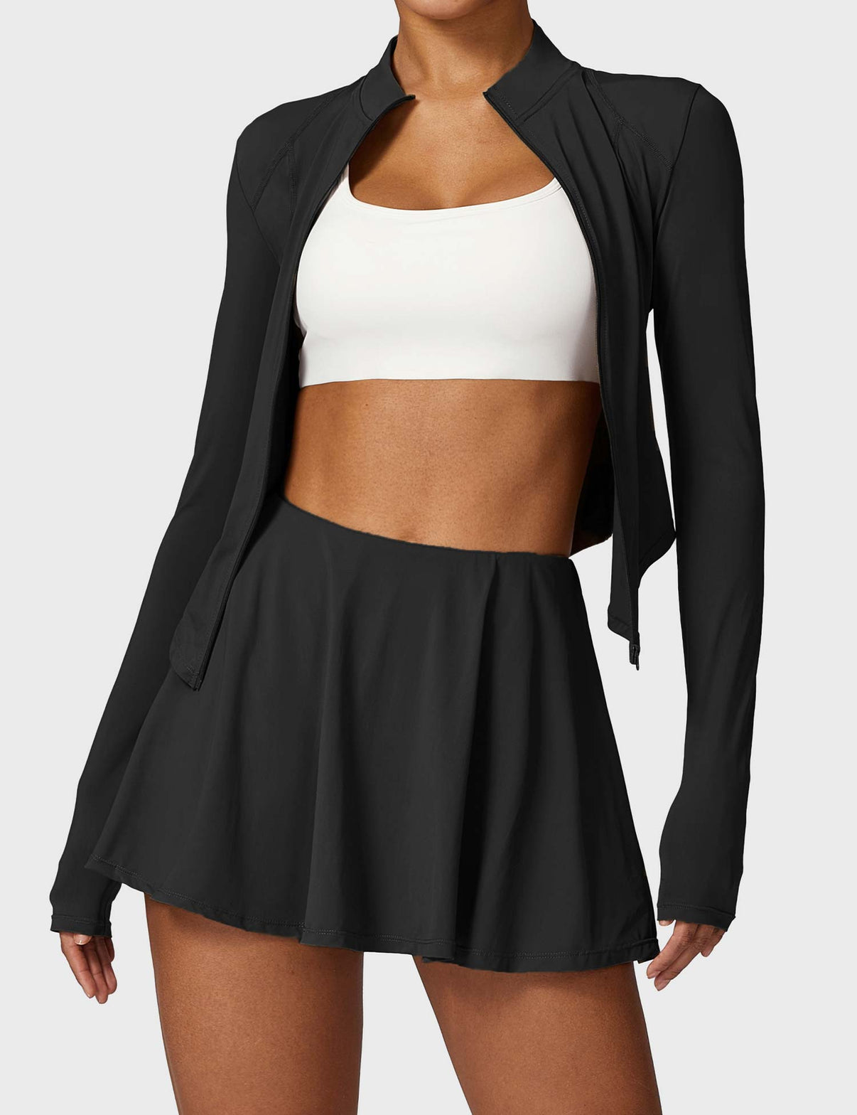 Long-sleeve tennis skirt sets - Gymfit